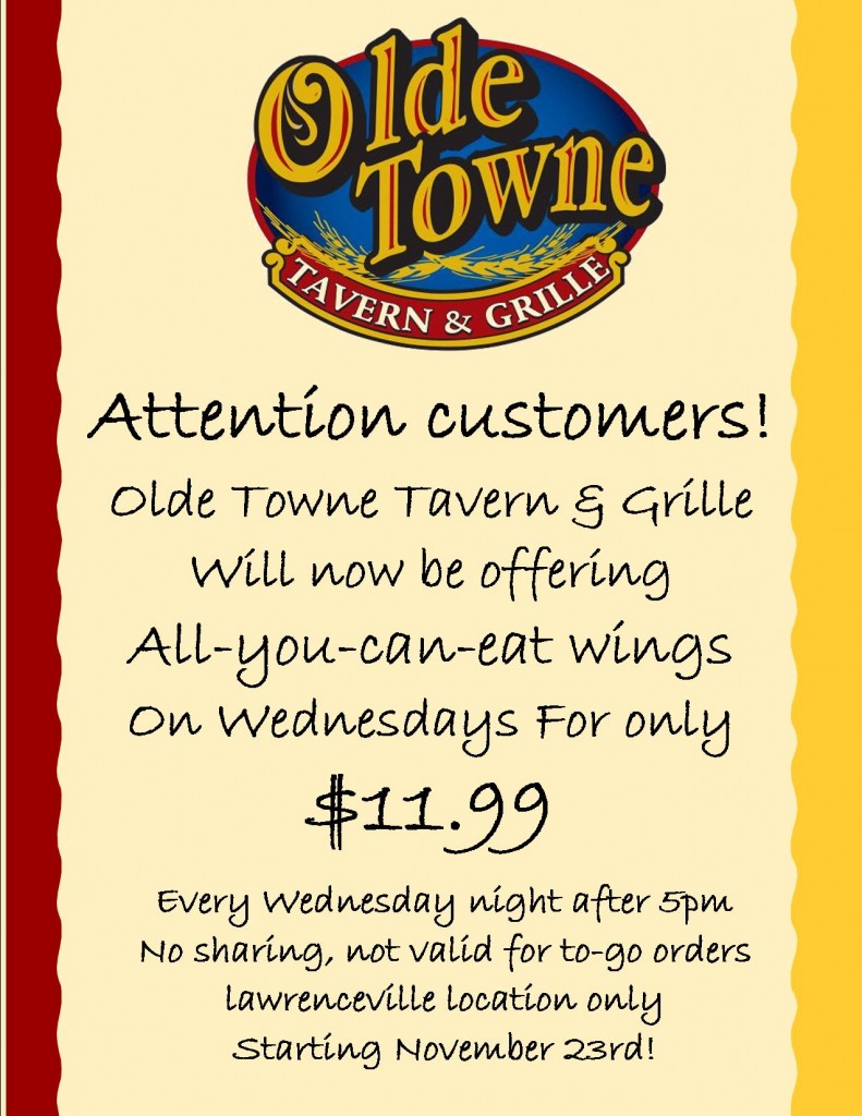 ALL YOU CAN EAT WINGS POSTER